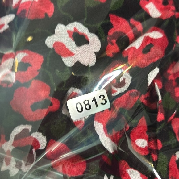 Ralph Lauren Cotton Red Floral Button Up Long Sleeve Top Size Small - Picture 9 of 9